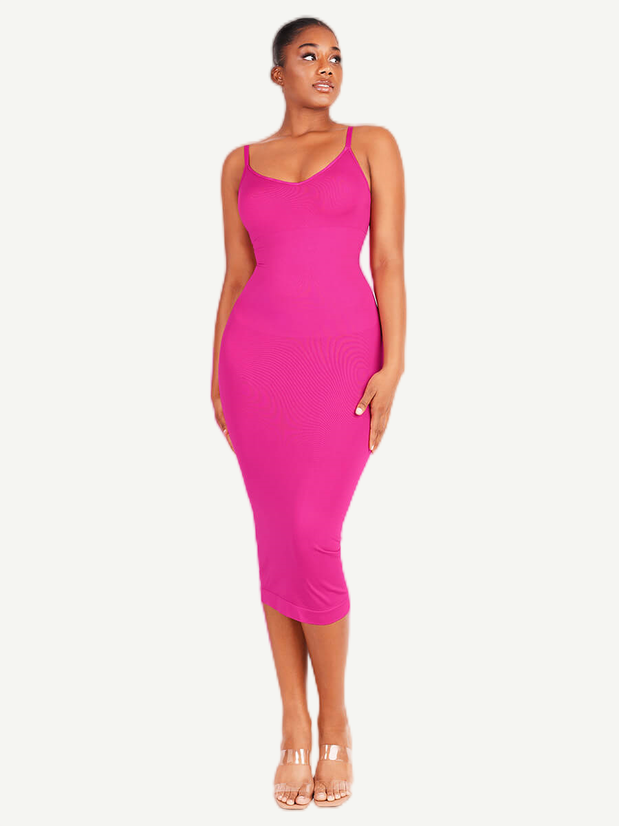 Transform Your Look: Sexy Spaghetti Strap V-Neck Maxi Shaper Dress