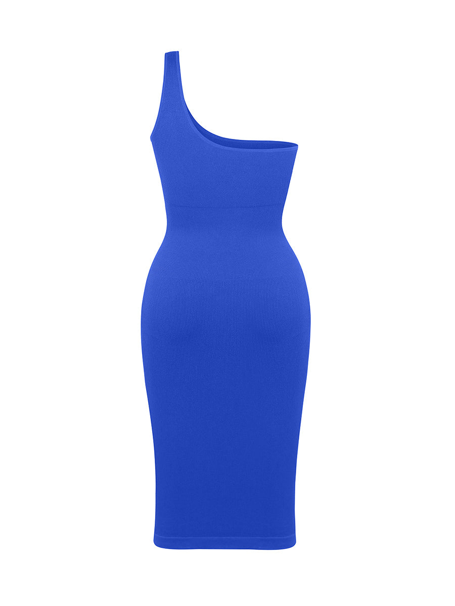 Experience Stellar Style: Eco-Friendly Body Shaping One Shoulder Dress