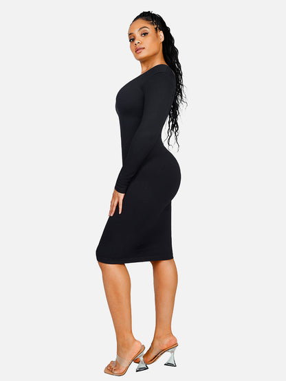 Celebrate Your Beauty: V-Neck Seamless Body Dress for All-Day Comfort