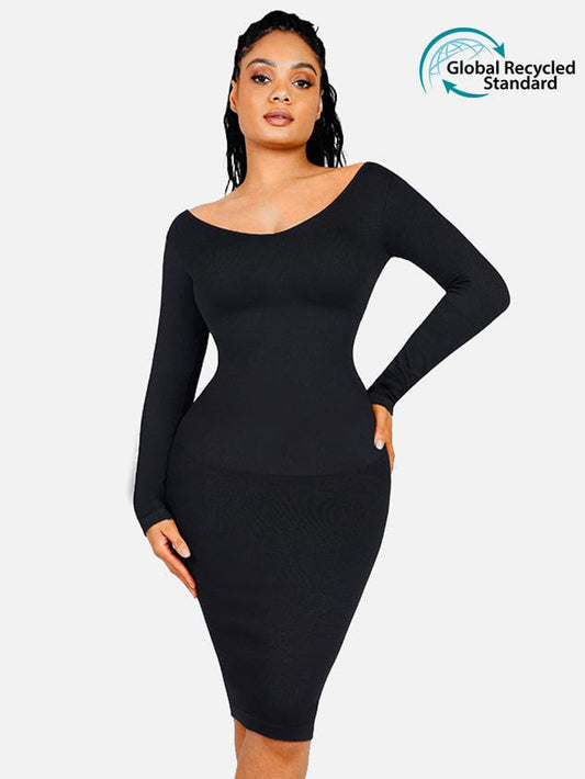 Celebrate Your Beauty: V-Neck Seamless Body Dress for All-Day Comfort