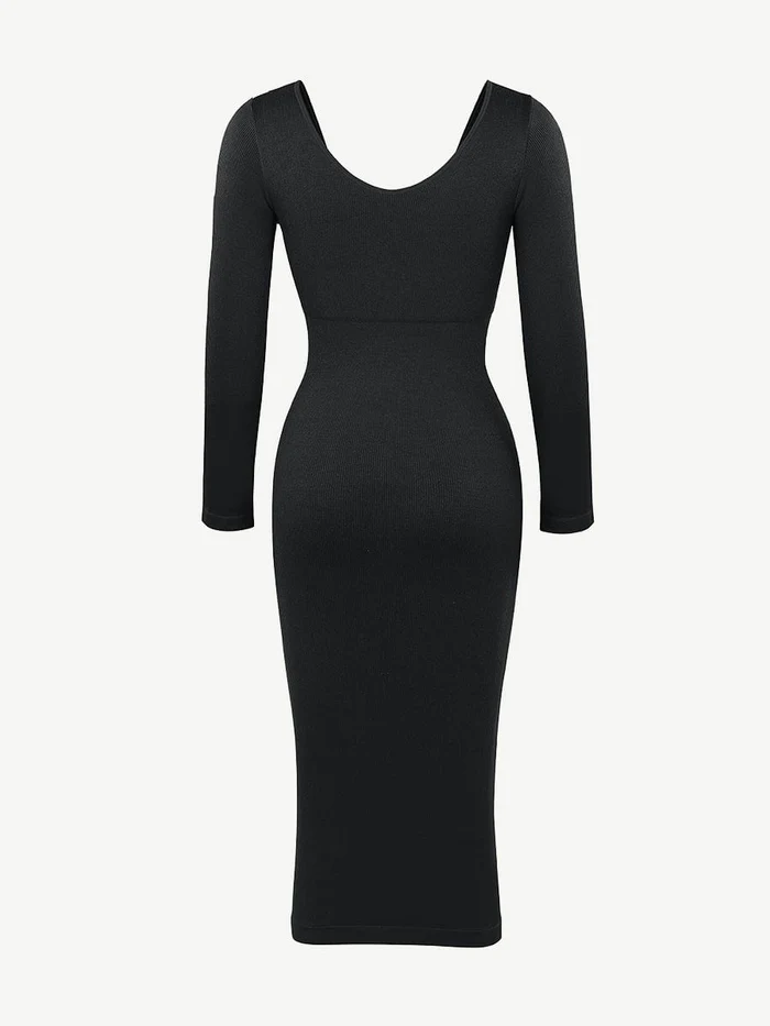 Celebrate Your Beauty: V-Neck Seamless Body Dress for All-Day Comfort