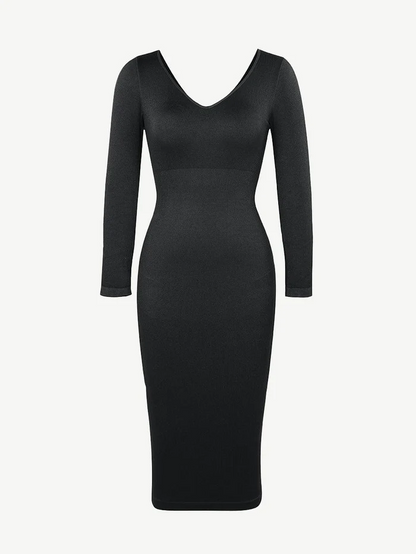 Celebrate Your Beauty: V-Neck Seamless Body Dress for All-Day Comfort