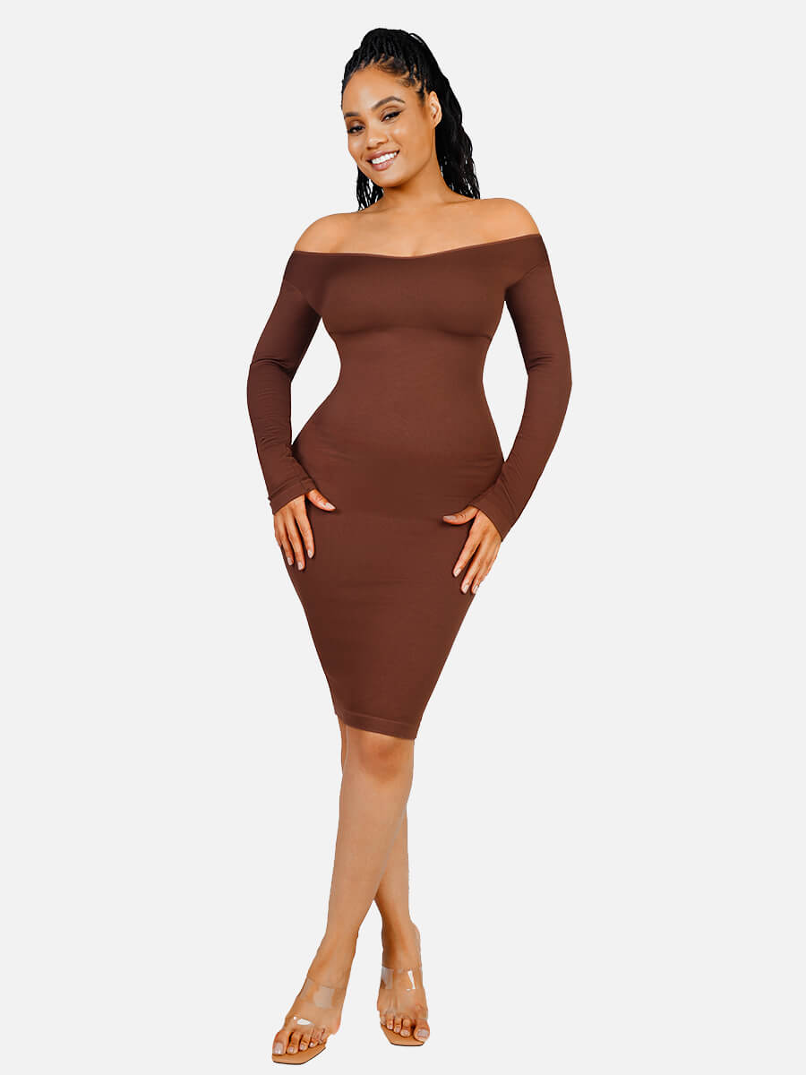 Sculpt Your Elegance: V-neck Seamless Body Dress for Effortless Style