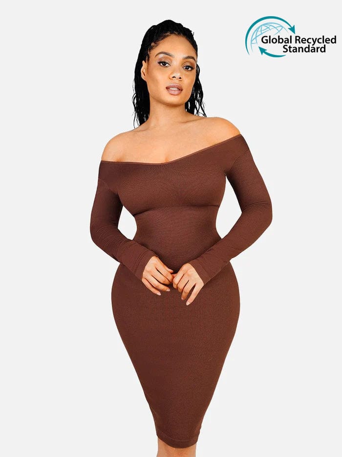 Sculpt Your Elegance: V-neck Seamless Body Dress for Effortless Style