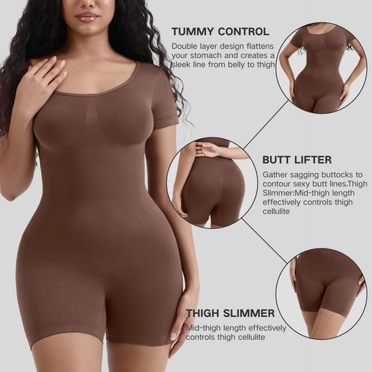 Power Up Your Curves: Essential Compression Shapewear Bodysuit