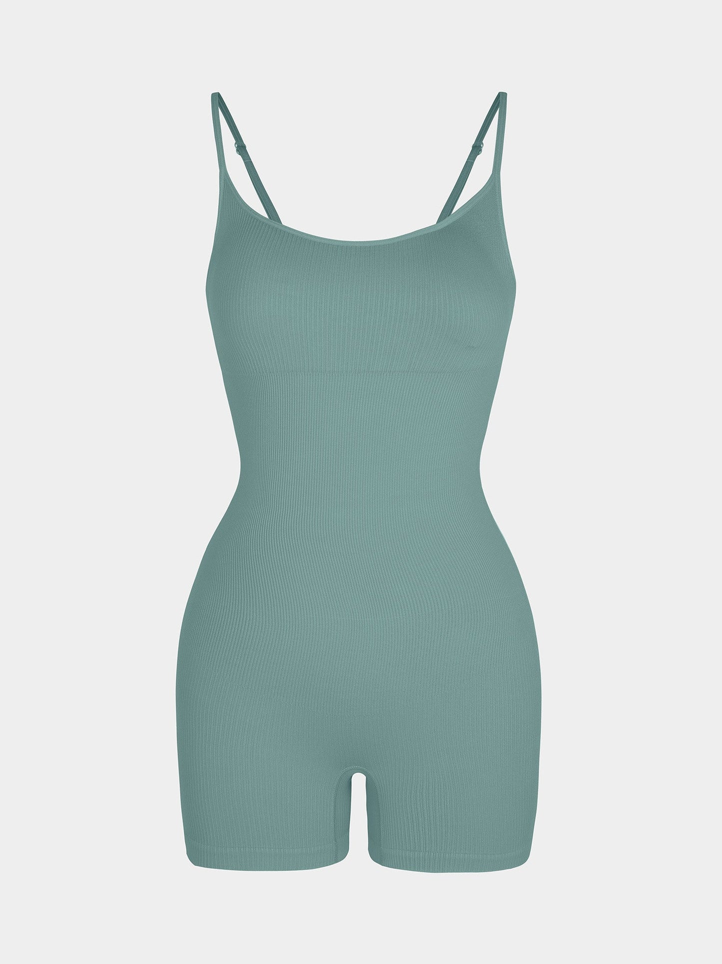 Wholesale Eco-friendly🌿 Seamless Ribbed Tank Shapewear Romper with Adjustable Straps