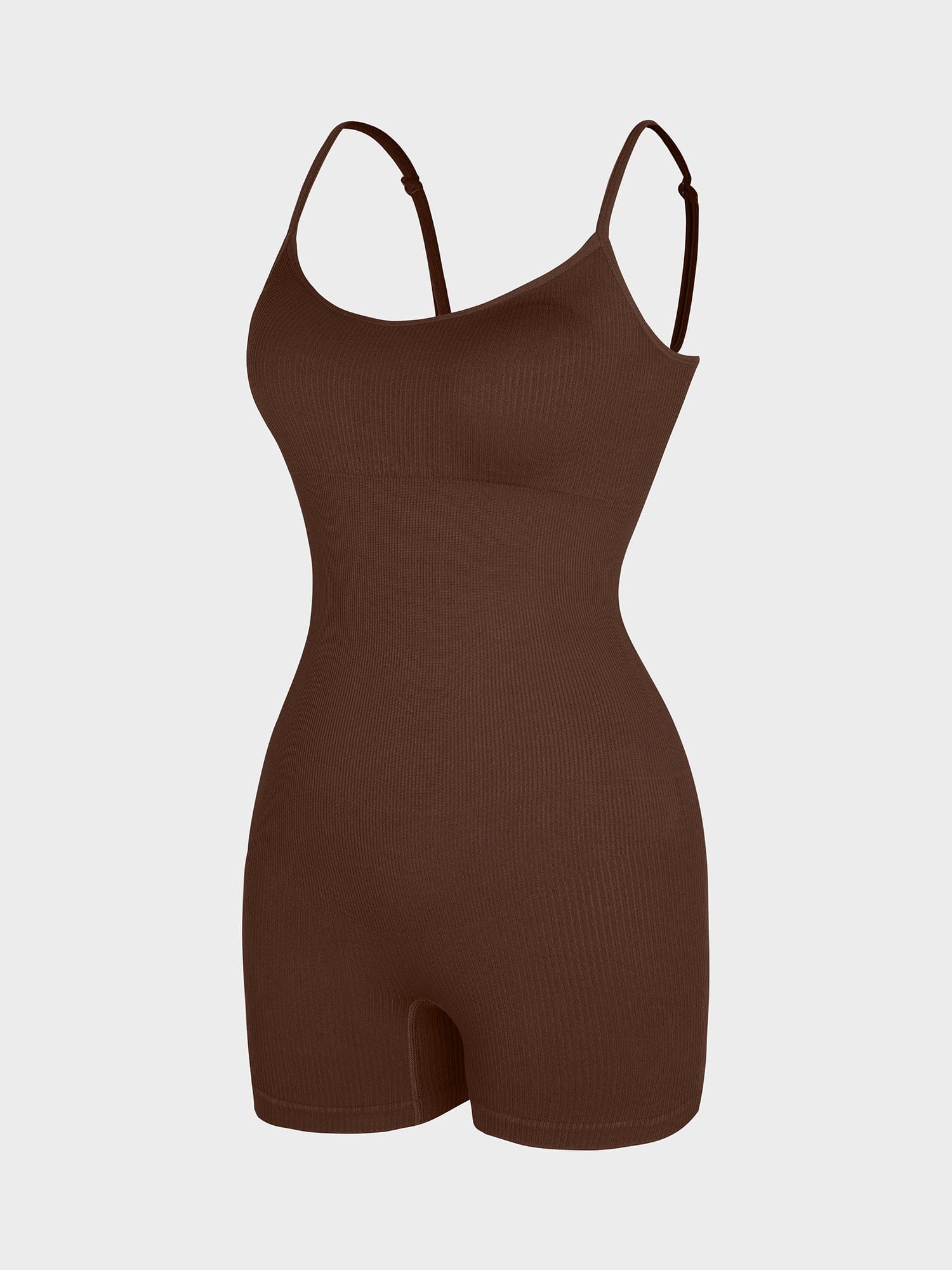 Wholesale Eco-friendly🌿 Seamless Ribbed Tank Shapewear Romper with Adjustable Straps