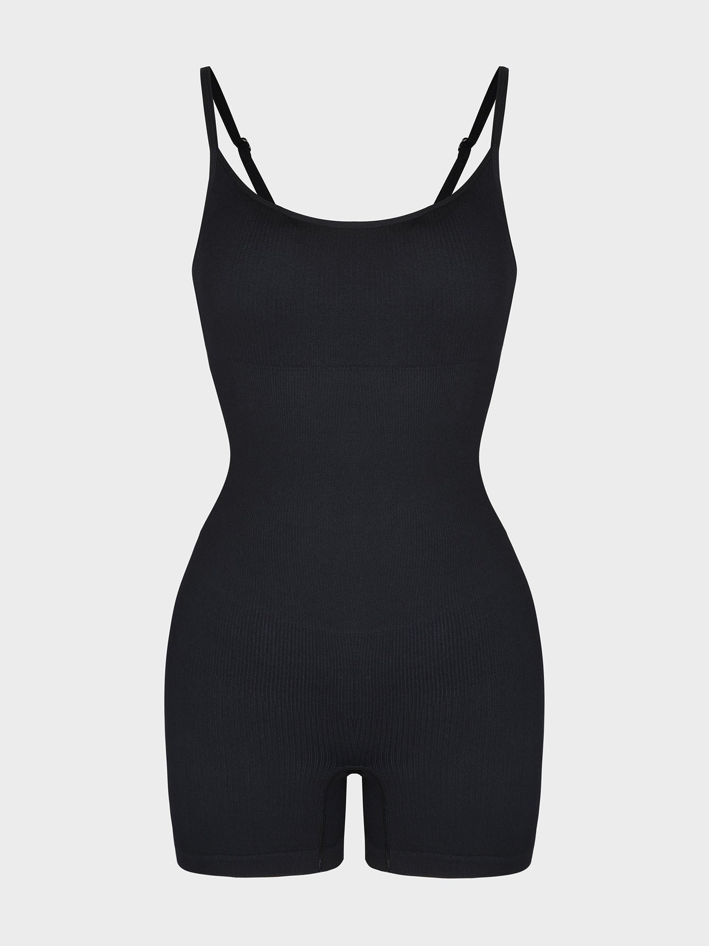 Wholesale Eco-friendly🌿 Seamless Ribbed Tank Shapewear Romper with Adjustable Straps