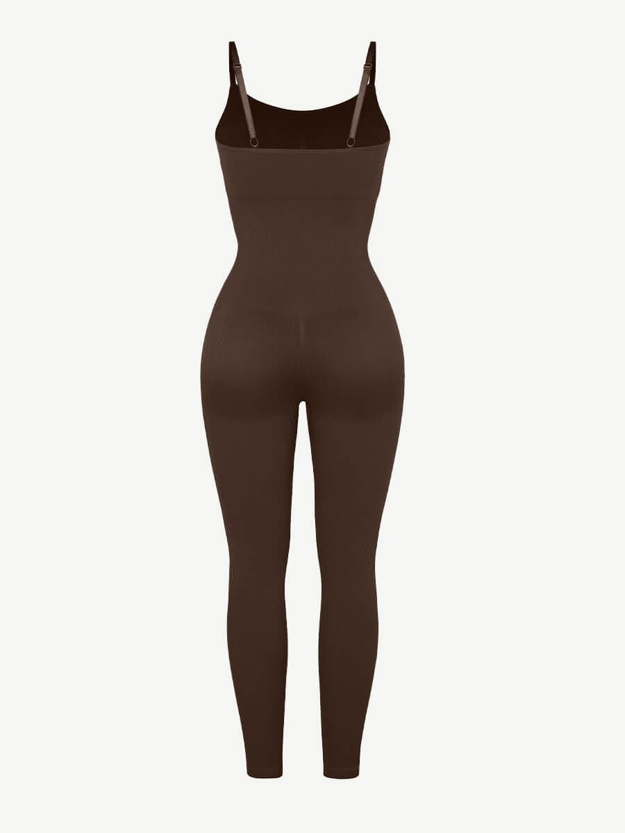 Sculpt Your Curves: High Stretchy Seamless Sling Tummy Control Jumpsuit