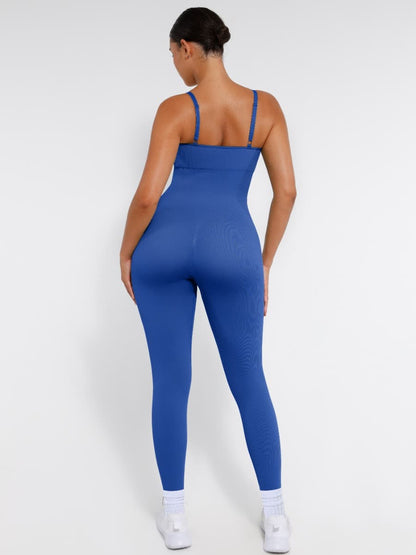 Sculpt Your Curves: High Stretchy Seamless Sling Tummy Control Jumpsuit