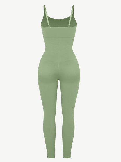 Sculpt Your Curves: High Stretchy Seamless Sling Tummy Control Jumpsuit