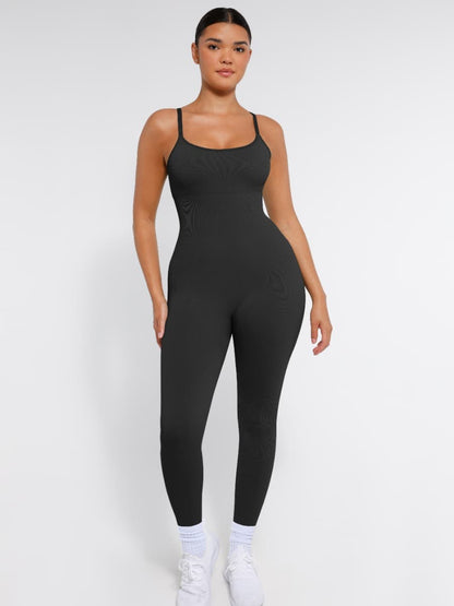 Sculpt Your Curves: High Stretchy Seamless Sling Tummy Control Jumpsuit