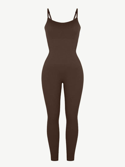 Sculpt Your Curves: High Stretchy Seamless Sling Tummy Control Jumpsuit