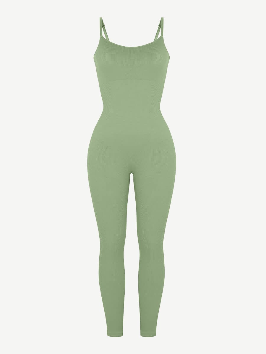 Sculpt Your Curves: High Stretchy Seamless Sling Tummy Control Jumpsuit