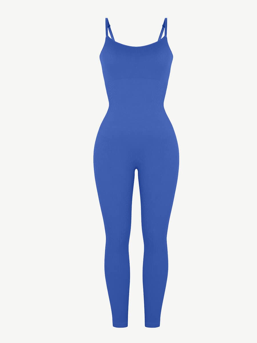 Sculpt Your Curves: High Stretchy Seamless Sling Tummy Control Jumpsuit