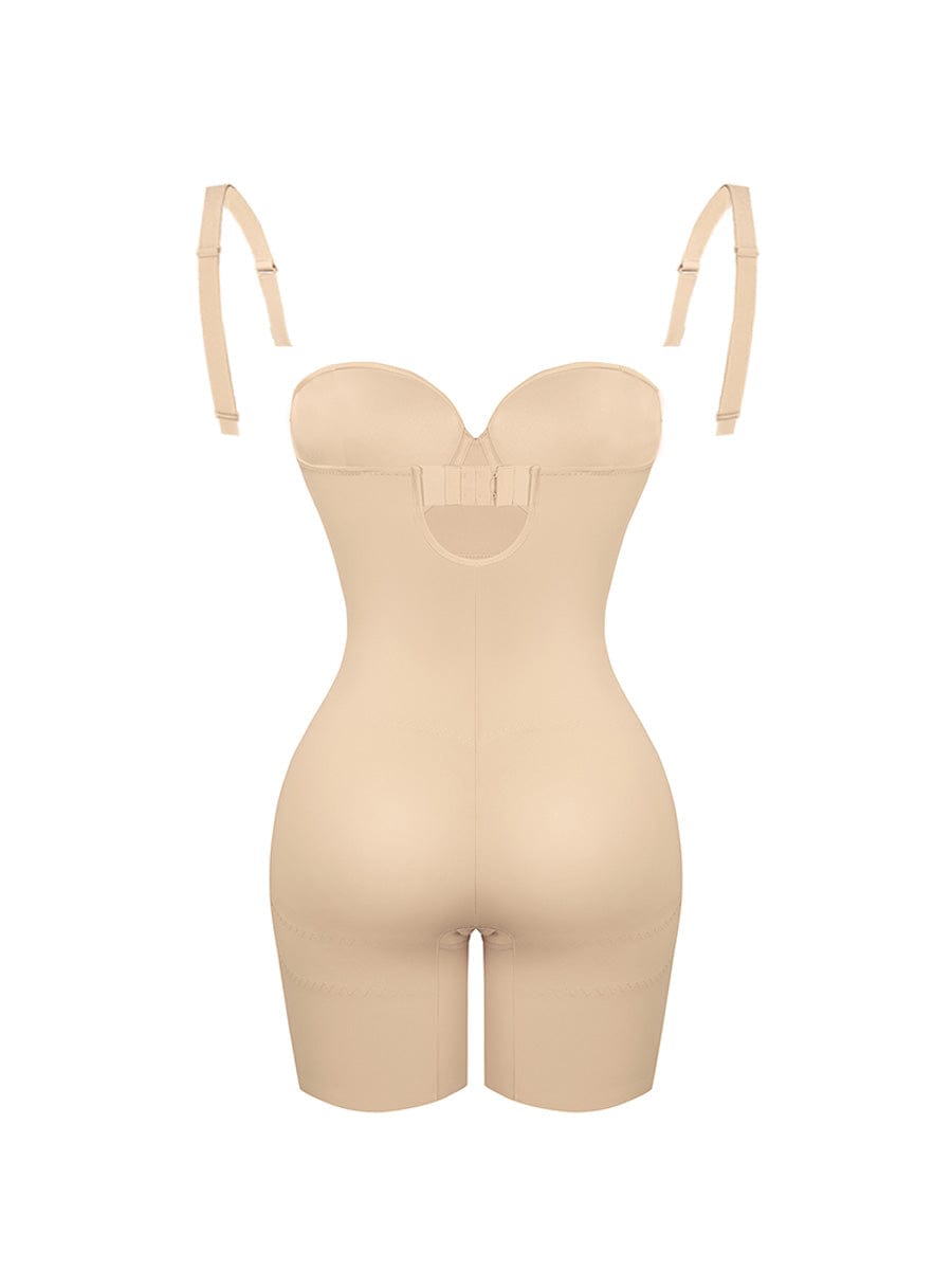 Wholesale Back Smoothing Underwire Cup Push Up Bra Strapless Shortie Bodysuit