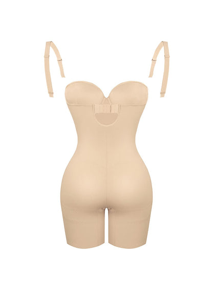 Wholesale Back Smoothing Underwire Cup Push Up Bra Strapless Shortie Bodysuit